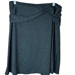 Patagonia Ruched Waist Skirt Dark Gray Heathered Recycled Polyester Women's M